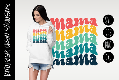 Mama Retro Wave, Cut File