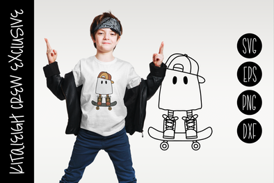 Ghost Skateboard, Cut File