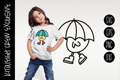 Umbrella Duck, Cut File