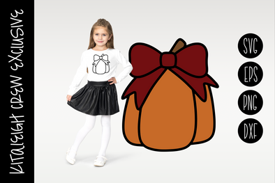 Pumpkin Bow, Cut File