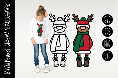 Cute Reindeer, Cut File