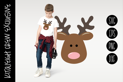 Reindeer Head, SVG Cut File