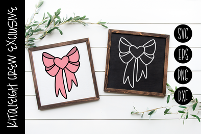 Heart Bow, Cut File