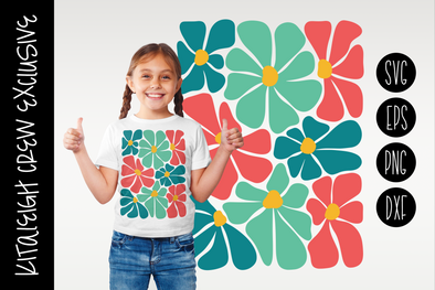 Folk Flowers, Cut File