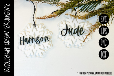 Snowflake Laser Cut Ornament File