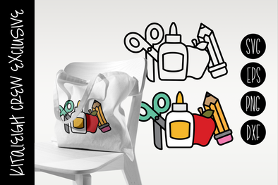 School Supplies, Cut File