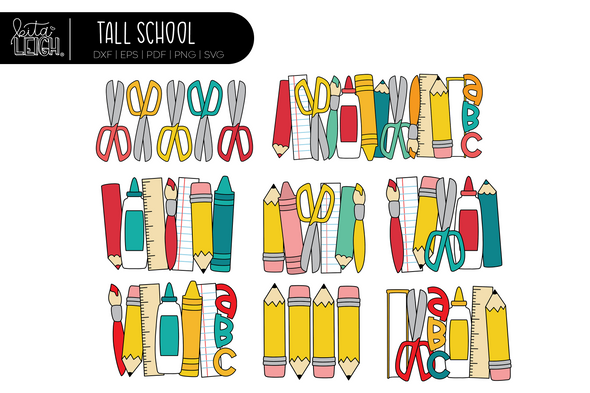 School Tall Elements Bundle with 8 Premade Scenes