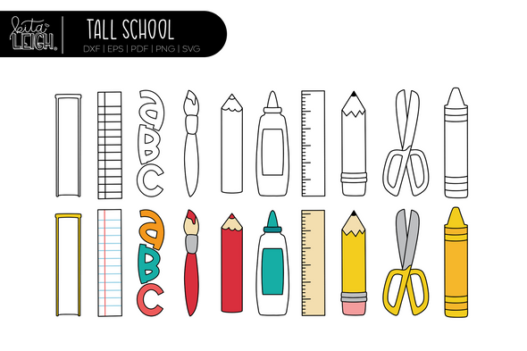 School Tall Elements Bundle with 8 Premade Scenes