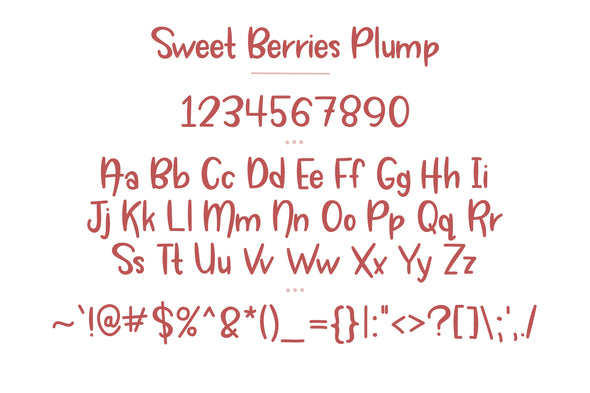 Sweet Berries a Fresh Typeface