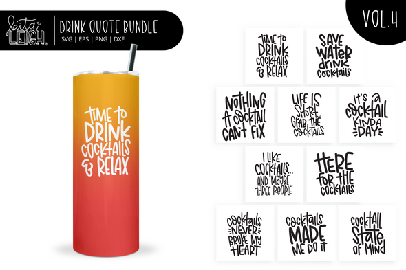 Drinking Designs Vol 4 | Hand Lettered Cut Files