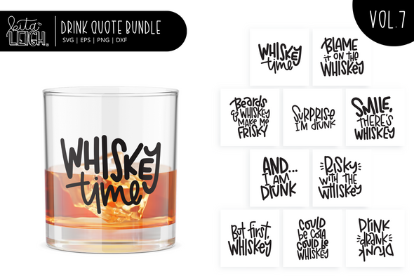 Drinking Designs Vol 7 | Hand Lettered Cut Files