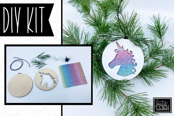 7-Magical Unicorn Cutout Ornament Kit