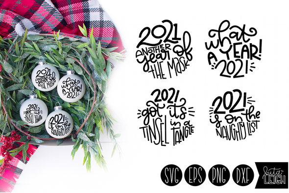 2021 Christmas Hand Lettered Rounds