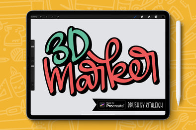 3D Marker a Procreate Brush