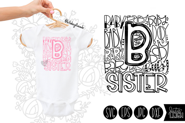 Baby Sister Typography SVG