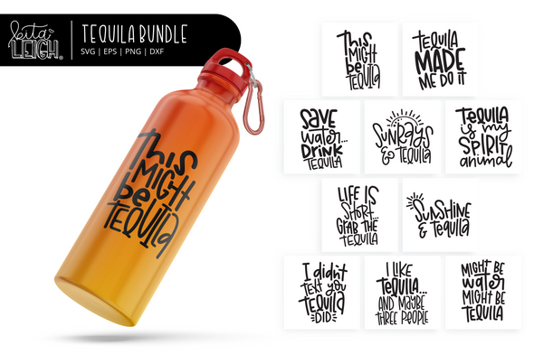 Tequila Drinking Bundle | Hand Lettered Cut Files