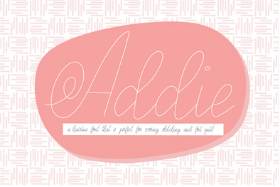 Addie Hairline Font, Scoring, Sketching, Foil Quill