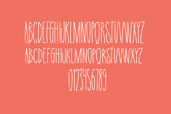 Aloe Love a hand lettered font with Doodles
