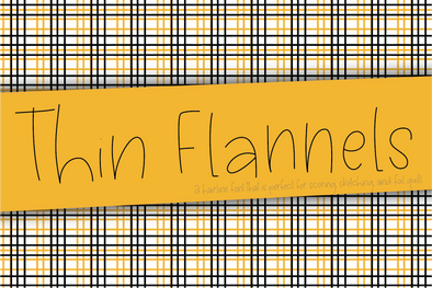 Thin Flannels Hairline Font, Scoring, Sketching, Foil Quill