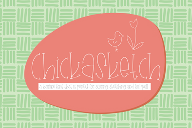 ChickASketch Hairline Font, Scoring, Sketching, Foil Quill