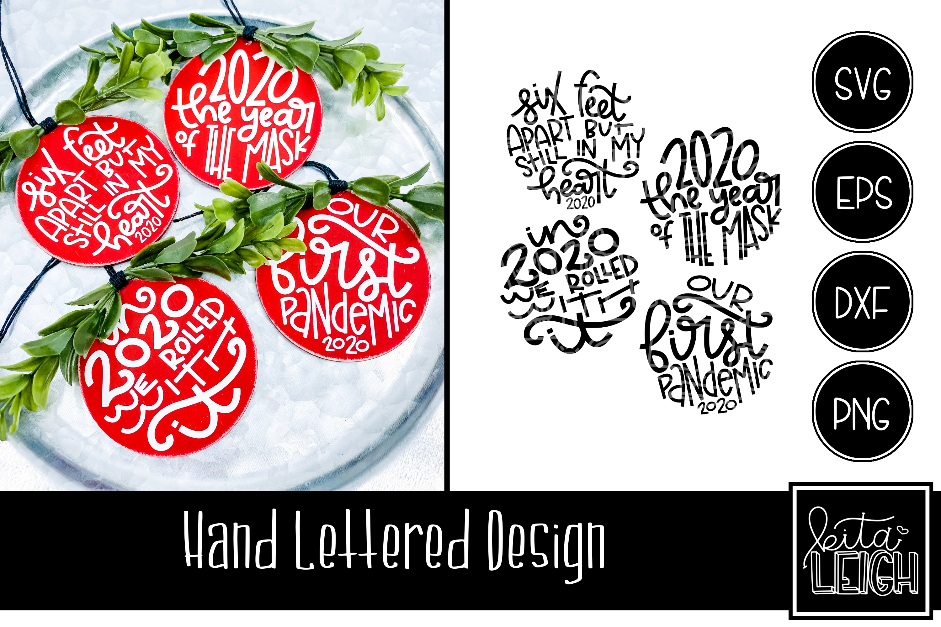 Hand Lettered Christmas 2020 Rounds 1 SVG
