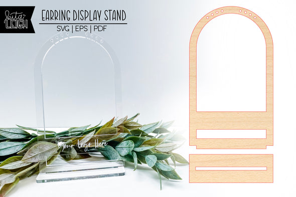 Dainty Arch Logo Stand | Single Earring Display