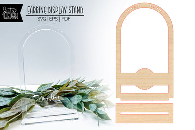 Dainty Arch Circle Logo Stand | Single Earring Display