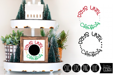 Days Until Christmas Hand Lettered Rounds