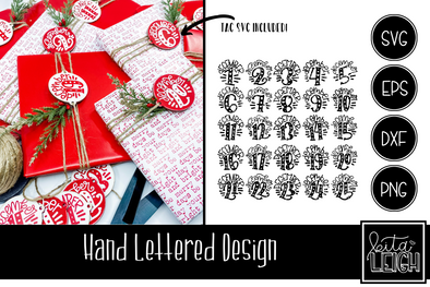 December 1-25 Christmas Hand Lettered Rounds