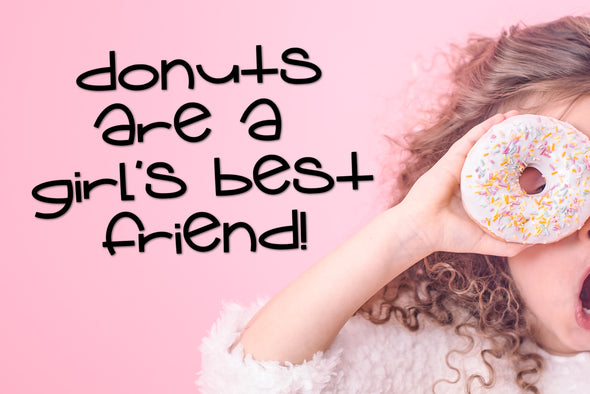 Donut Grow Up a Fun Font with Doodle Extras