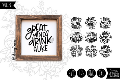 Drink Designs Vol 3 | Hand Lettered Rounds