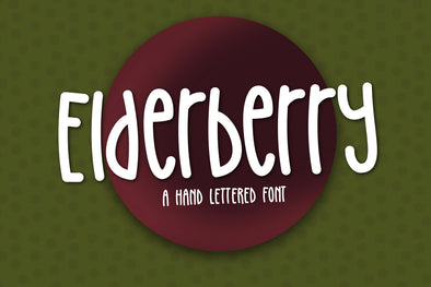 Elderberry a Hand Lettered Font