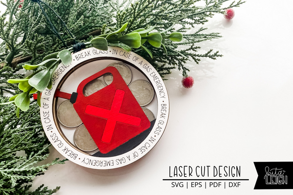 In Case of Emergency Break Glass | Gas Christmas Ornament SVG