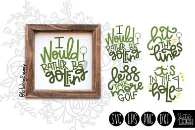 Golf Hand Lettered Rounds