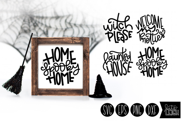 Halloween Hand Lettered Rounds Set 2