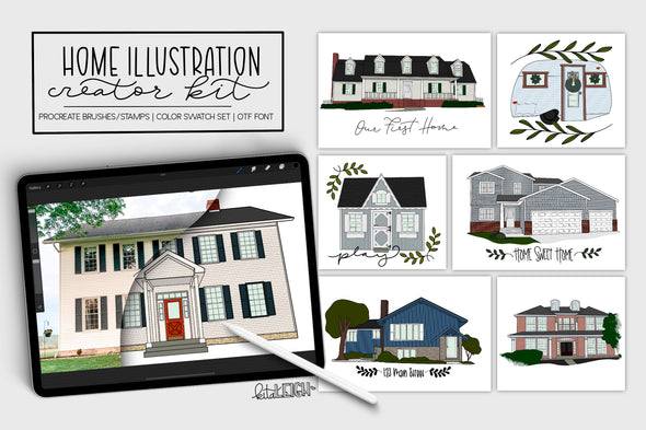 Home Illustration Creator Kit | Procreate Brush Bundle