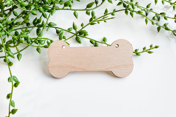 20- Wooden Dog Bone Blank