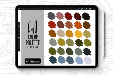 Fall Procreate Color Palette Swatch