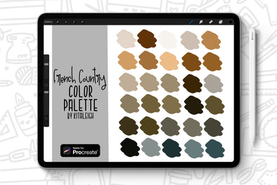 French Country Procreate Color Palette Swatch