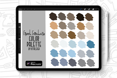 French Farmhouse Procreate Color Palette Swatch