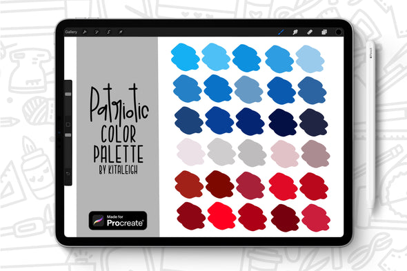 Patriotic Procreate Color Palette Swatch