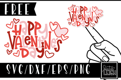 Happy Valentine's Day SVG and Sticker Design