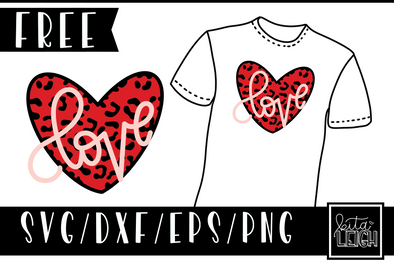 Leopard Love Heart SVG Design
