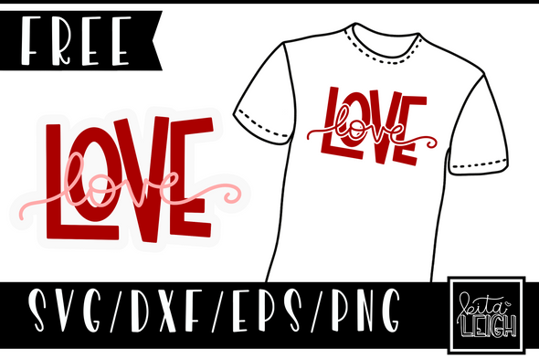 Free Stacked Love SVG Design