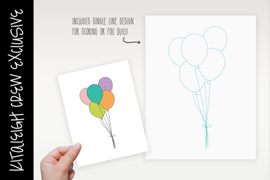 Balloons, Cut File and Scoring File