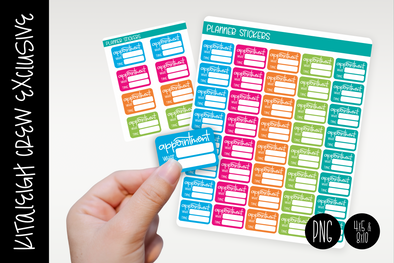 Appointment Planner Sticker Design Sheets
