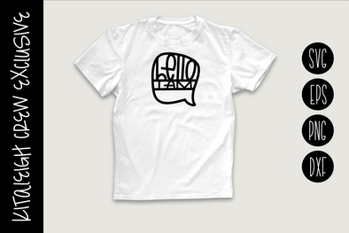 Hello I am Speech Bubble, Cut File