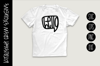 Hello Speech Bubble, Cut File