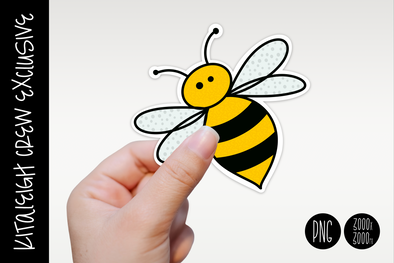 Bee Sticker Design
