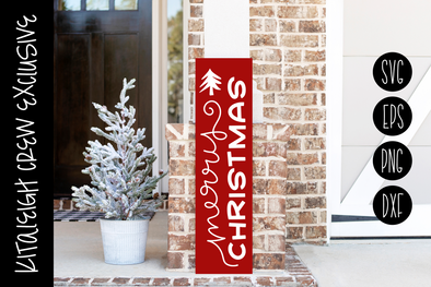 Merry Christmas Porch Sign, Cut File